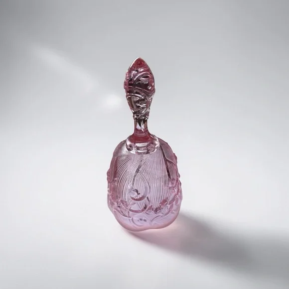 Set of Three Pink and Lavender Fenton Decorative Glass Bells - Picture 4 of 4